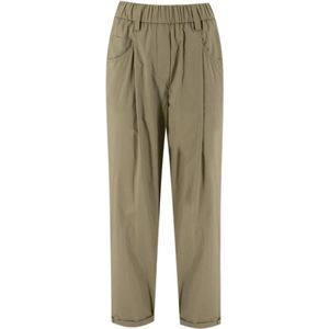 Brunello Cucinelli, Dames, Broeken, Beige, Maat: 2XS Katoen,