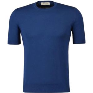 Gran Sasso, Heren, Tops, Blauw, Maat: L Katoen,