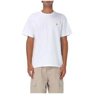 Carhartt Wip, Heren, Tops, Wit, Maat: L Katoen,