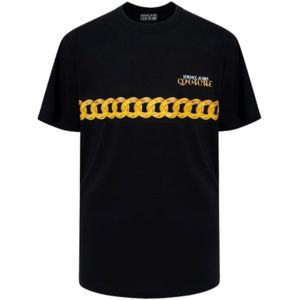 Versace Jeans Couture, Heren, Tops, Zwart, Maat: S