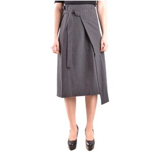 Pinko, Dames, Rokken, Grijs, Maat: 2XS Viscose,