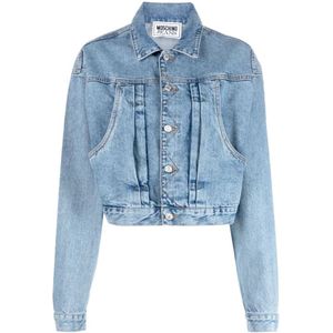 Moschino, Dames, Jassen, Blauw, Maat: L Denim,