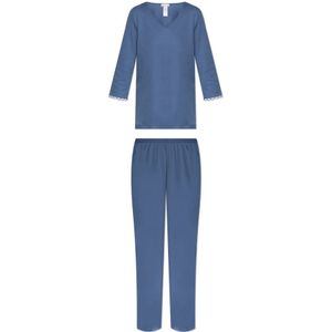 Hanro, Dames, Nachtkleding & Lounge, Blauw, Maat: L Katoen,