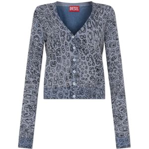 Diesel, Dames, Truien, Grijs, Maat: L Katoen,