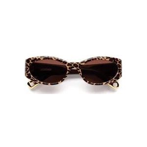 Jacquemus Leopard Ovale Zonnebril , Brown , Dames , Maat: ONE Size