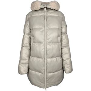 Save The Duck, Dames, Jassen, Beige, Maat: L Leer,