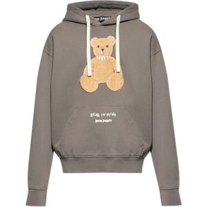Palm Angels, Heren, Sweatshirts & Hoodies, Grijs, Maat: S Katoen,