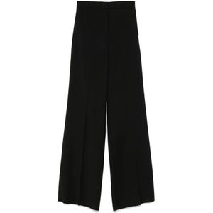 Max Mara, Dames, Broeken, Zwart, Maat: 2XS
