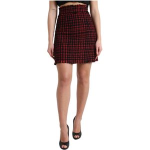 Dolce & Gabbana, Dames, Rokken, Veelkleurig, Maat: XS Tweed,