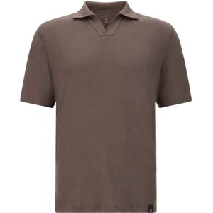 Boggi Milano, Heren, Tops, Beige, Maat: S Linnen,