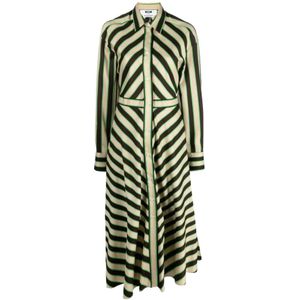 Msgm, Dames, Jurken, Beige, Maat: M Viscose,