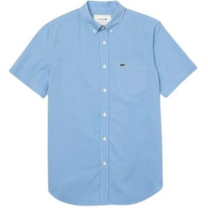 Lacoste, Heren, Overhemden, Blauw, Maat: S Katoen,