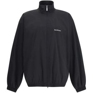 Balenciaga, Heren, Jassen, Zwart, Maat: S Poliester,