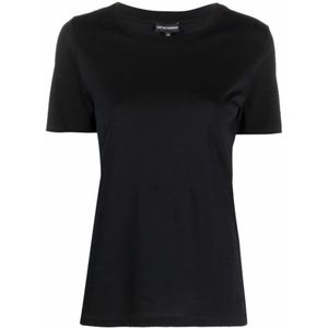 Emporio Armani, Dames, Tops, Zwart, Maat: M Katoen,