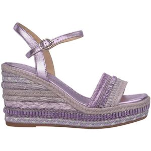 Alma EN Pena - Rhinestone Wedge Sandaal - Paars - Dames