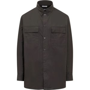 Off White, Heren, Overhemden, Zwart, Maat: S Katoen,