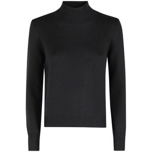 Gran Sasso, Dames, Truien, Zwart, Maat: S Wol,