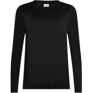 IN Front, Dames, Tops, Zwart, Maat: S Modal,