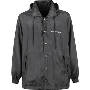 Balenciaga, Heren, Jassen, Zwart, Maat: M