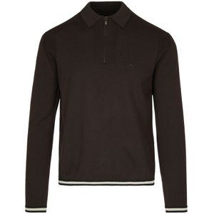 Emporio Armani, Heren, Tops, Bruin, Maat: S Wol,