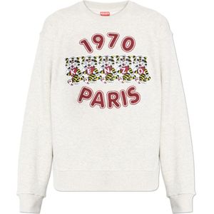 Kenzo, Heren, Sweatshirts & Hoodies, Grijs, Maat: L Katoen,