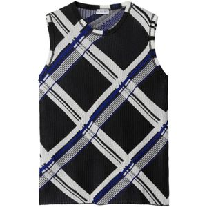 Burberry, Dames, Tops, Zwart, Maat: M