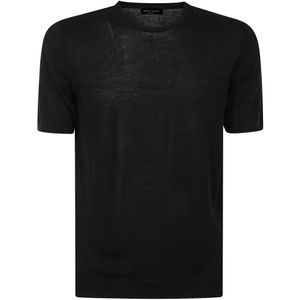 Roberto Collina, Heren, Truien, Zwart, Maat: M Katoen,