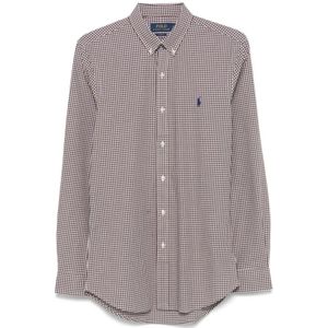 Ralph Lauren, Heren, Overhemden, Bruin, Maat: 2XL Katoen,