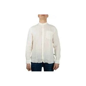 Woolrich Casual Linnen Overhemd , White , Heren , Maat: 2XL