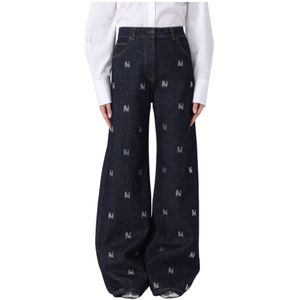 Msgm, Dames, Jeans, Blauw, Maat: XS Katoen,