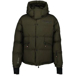 Moncler Gewatteerde hoodie met elastische afwerking , Green , Heren , Maat: XL