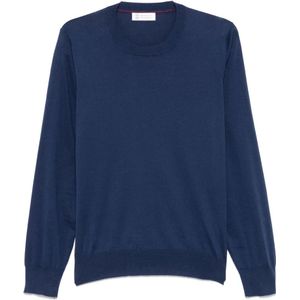 Brunello Cucinelli, Heren, Truien, Blauw, Maat: 2XL