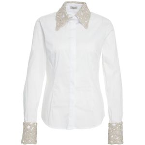 Himon's, Dames, Blouses & Shirts, Wit, Maat: L