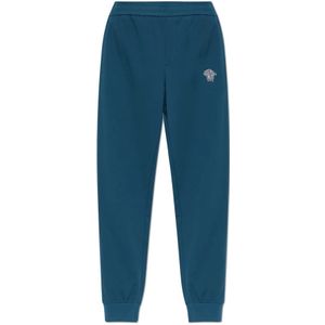 Versace, Heren, Broeken, Blauw, Maat: M Katoen,