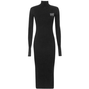 Versace Jeans Couture, Dames, Jurken, Zwart, Maat: M Katoen,