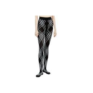 Burberry Check Wool Blend Tights , Black , Dames , Maat: S