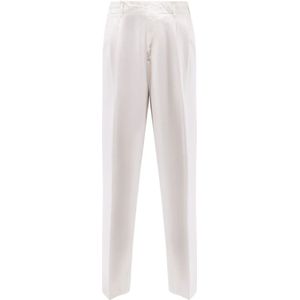 Brunello Cucinelli, Heren, Broeken, Wit, Maat: M Katoen,