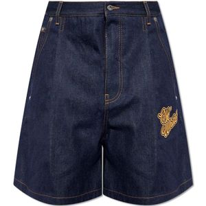 Off White, Heren, Korte broeken, Blauw, Maat: W31 Denim,