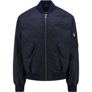 Versace, Heren, Jassen, Blauw, Maat: XL Polyamide,