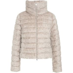 Herno, Dames, Jassen, Beige, Maat: L Leer,