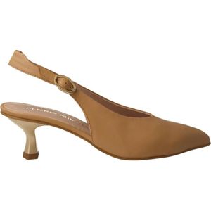 Pedro Miralles - Kameel - Dames Pumps - Leren Interieur - Gouden Gespsluiting