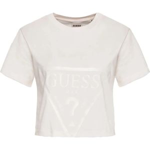 Guess, Dames, Tops, Beige, Maat: XS Katoen,