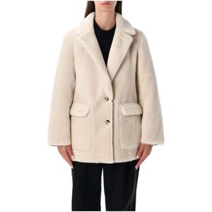 Urbancode, Dames, Jassen, Beige, Maat: L Leer,