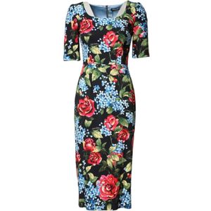 Dolce & Gabbana, Dames, Jurken, Veelkleurig, Maat: 2XS Viscose,