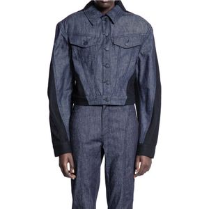 Mugler, Dames, Jassen, Blauw, Maat: XS Denim,