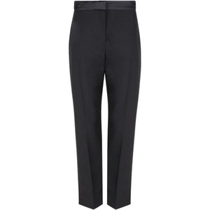 Alexander McQueen, Dames, Broeken, Zwart, Maat: XS Wol,