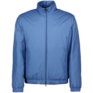 Moncler, Heren, Jassen, Blauw, Maat: M Poliester,
