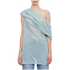 Vitelli, Dames, Blouses & Shirts, Blauw, Maat: M