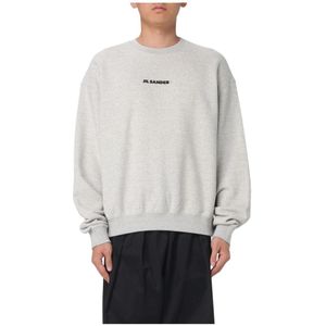 Jil Sander, Heren, Sweatshirts & Hoodies, Grijs, Maat: S Katoen,