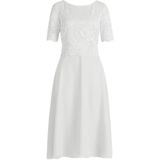 Vera Mont - Midi Kleed - Wit - Chiffon